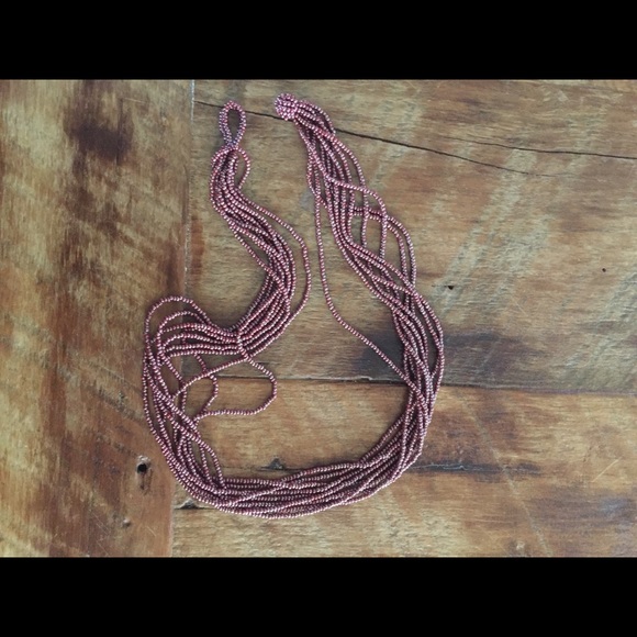 Purple seed bead necklace - Picture 2 of 5